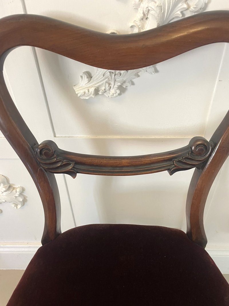 Quality Set of Six Antique Victorian Rosewood Dining Chairs - Image 8